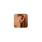 Conjunto de brincos Freekiss Gold Hoop banhado a ouro 14K para mulheres