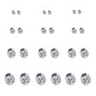Conjunto de brincos magnéticos Spiritlele Clear Crystal, 12 pares