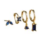 Conjunto De Brincos Pendentes De Zircônia Para Mulheres, Joias De Aço Inoxidável Com Design
