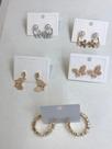 Conjunto de brincos semijoia folheado a ouro 18k