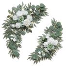 Conjunto de brindes de flores artificiais Olalaka Sage Green & White x2
