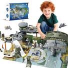 Conjunto de Brinquedo Base Militar XDUOYJOY com Veículos e Tapete de Brincar Conjunto de Brinquedo Base Militar XDUOYJOY com Veículos e Tapete de Brincar