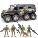 Conjunto de Brinquedo i diy Veículo Militar 8x8 com Figuras e Luzes Conjunto de Brinquedo i diy Veículo Militar 8x8 com Figuras e Luzes