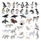 Conjunto de brinquedos Arctic Animal Figures, 37 peças de brinquedos infantis Polar Wildlife