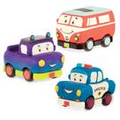 Conjunto de brinquedos B. toys Mini Pull-Back Vehicles, caminhão, van, polícia