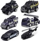 Conjunto de brinquedos Blooming Lilies Diecast Police Car, pacote com 6 para crianças de 3 a 7 anos