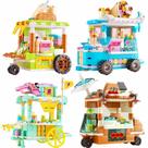 Conjunto de brinquedos Building Block Ulanlan Food Cart com 716 unidades para crianças a partir de 6 anos Conjunto de brinquedos Building Block Ulanlan Food Cart com 716 unidades para crianças a partir de 6 anos