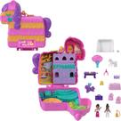 Conjunto de brinquedos compacto Polly Pocket Pinata Party com 2 microbonecas