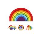 Conjunto de brinquedos Coogam Wooden Rainbow Stacker Nesting Puzzle Blocks