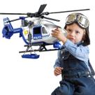 Conjunto de brinquedos CSDCSD Toddler Police Helicóptero com guindaste de 2 a 6 anos
