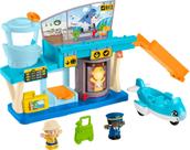 Conjunto de brinquedos de aeroporto Fisher-Price Little People com avião 1+Y