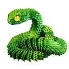 Conjunto de brinquedos de animais impressos em 3D Snake Articulated Flexível Verde