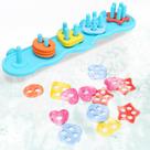 Conjunto de brinquedos de banho Texviko Mold Free Silicone Shape Sorting 20 unidades