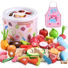 Conjunto de brinquedos de cozinha de madeira Play Food Toys WHOHOLL com avental 3+ Y Conjunto de brinquedos de cozinha de madeira Play Food Toys WHOHOLL com avental 3+ Y