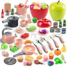 Conjunto de brinquedos de cozinha Funpynani Conjunto de brinquedos de cozinha para crianças de 100 peças