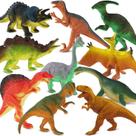 Conjunto de brinquedos de dinossauro Zippytots, 10 peças de plástico realista de 3 a 5 anos