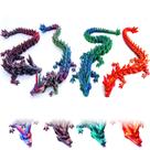 Conjunto de brinquedos de dragão impresso em 3D, 4 peças, 30 cm, articulado, colorido Conjunto de brinquedos de dragão impresso em 3D, 4 peças, 30 cm, articulado, colorido