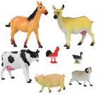 Conjunto de brinquedos de estatuetas de animais de fazenda Click N' Play Jumbo de 7 peças