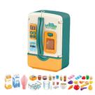 Conjunto de brinquedos de geladeira com modelo de comida, função de spray