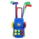 Conjunto de brinquedos de golfe para crianças: mala de golfe infantil com carrinho, tacos e bolas