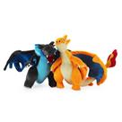 Conjunto de brinquedos de pelúcia Charizard Fire-Breathing Dragon 25 cm e 2 peças