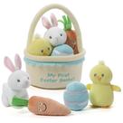 Conjunto de brinquedos de pelúcia GUND Baby My First Easter Basket, 5 peças Conjunto de brinquedos de pelúcia GUND Baby My First Easter Basket, 5 peças