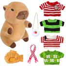 Conjunto de brinquedos de pelúcia Kireidane Capybara com 7 roupas e acessórios Conjunto de brinquedos de pelúcia Kireidane Capybara com 7 roupas e acessórios