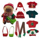 Conjunto de brinquedos de pelúcia Kireidane Capybara com 7 roupas e acessórios