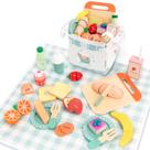 Conjunto de brinquedos de piquenique Masonbaby Wooden Play Food para crianças a partir de 3 anos