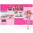 Conjunto de brinquedos Doll Kitchen Liberty Imports My Modern Mini com boneca