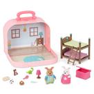 Conjunto de brinquedos Dollhouse Li'l Woodzeez com 2 bonecos +3 anos Conjunto de brinquedos Dollhouse Li'l Woodzeez com 2 bonecos +3 anos