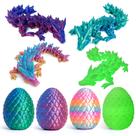 Conjunto de brinquedos Dragon Egg KERIDAZPLY impresso em 3D com dragão de cristal Conjunto de brinquedos Dragon Egg KERIDAZPLY impresso em 3D com dragão de cristal