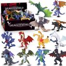 Conjunto de brinquedos Dragon KarberDark, 12 peças, 10 cm, realista, mini, 3-12 anos