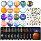 Conjunto de brinquedos Ecoofor Solar System Bouncy Balls com cartões flash para crianças