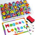 Conjunto de brinquedos educativos Coogam Magnetic Letters 234 unidades com placa Conjunto de brinquedos educativos Coogam Magnetic Letters 234 unidades com placa