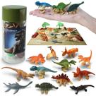 Conjunto de Brinquedos EXPLORACY com 12 Mini Figuras de Dinossauros para Crianças