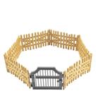 Conjunto de brinquedos Farm Fence, pátio realista em miniatura de PVC com portão