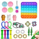 Conjunto de brinquedos Fidget Special Dimple Sensory Toys Bundle com brinquedos pop para alívio do estresse
