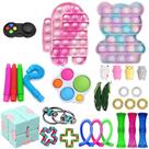 Conjunto de brinquedos Fidget Special Dimple Sensory Toys Bundle com brinquedos pop para alívio do estresse