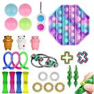 Conjunto de brinquedos Fidget Special Dimple Sensory Toys Bundle com brinquedos pop para alívio do estresse