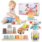 Conjunto de brinquedos LUCKFUTURE Baby 6-18 meses Montessori 8 em 1 +6M