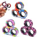 Conjunto de brinquedos Magnetic Rings Fidget Cevioce 9 unidades para crianças com mais de 8 anos