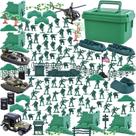 Conjunto de brinquedos masculino do exército LoveStown 115 unidades com base militar e helicóptero Conjunto de brinquedos masculino do exército LoveStown 115 unidades com base militar e helicóptero