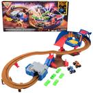 Conjunto de brinquedos Monster Jam Supercharge Speedway com 2 caminhões Conjunto de brinquedos Monster Jam Supercharge Speedway com 2 caminhões