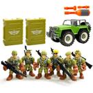 Conjunto de brinquedos MQSTARSRISE para homens e soldados do exército com caminhão e estojos