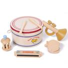 Conjunto de brinquedos musicais: instrumentos de madeira de aprendizagem precoce para crianças pequenas