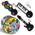 Conjunto de brinquedos musicais PSXTCU Mini Roll Up Chaveiro de silicone