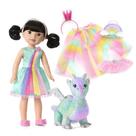 Conjunto de brinquedos para bonecas American Girl WellieWishers Emerson 14,5 polegadas