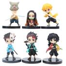 Conjunto de brinquedos para bonecas Anime Demon Slayer, 6 peças para crianças