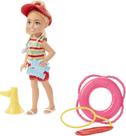 Conjunto de brinquedos para bonecas Barbie Chelsea Lifeguard com roupa e acesso.